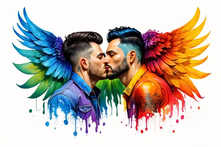 A Group Of Gay Men Kissing