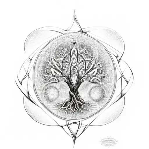 Tree Of Life With Triquetra