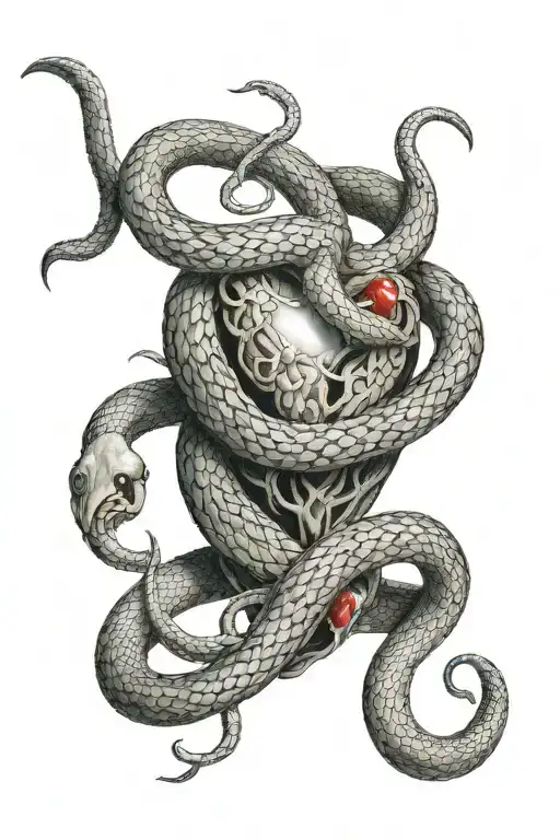Snake Entangling A Real Heart
