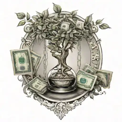 Hour Glass Money Tree