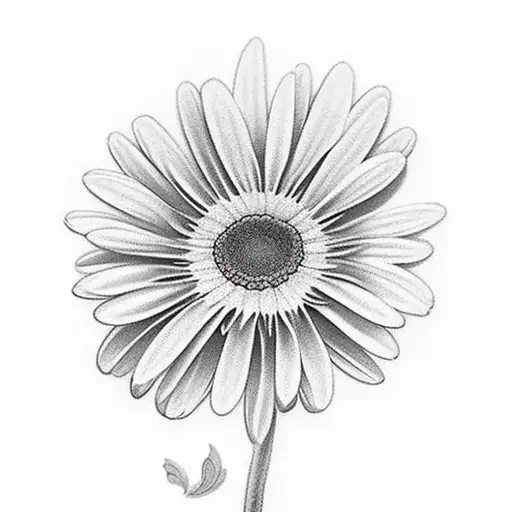 Walleye Fish And Daisy Flowers