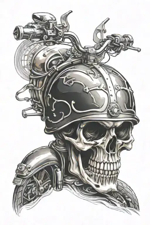 Motorcycle Skull Soft Shading