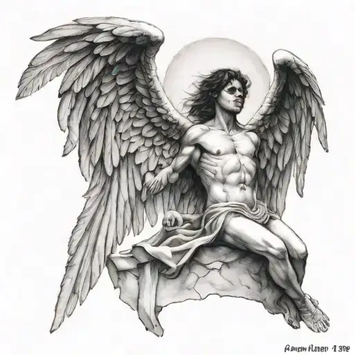 Fallen Angel Reaching For The Sky