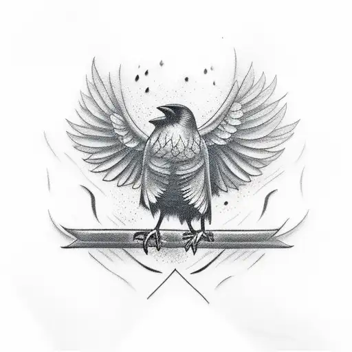 Crow Posing On Tomb Sharingan