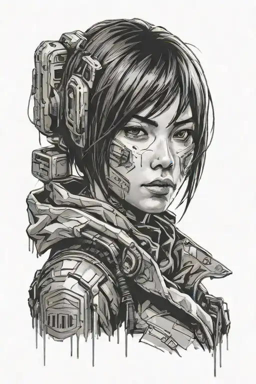 Cyberpunk Mikasa Ackerman