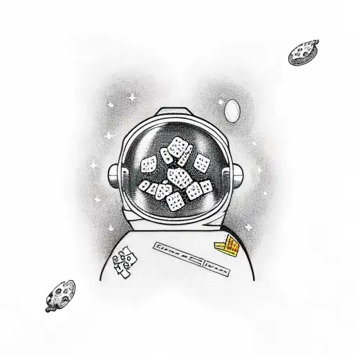 Astronaut Playing Dice
