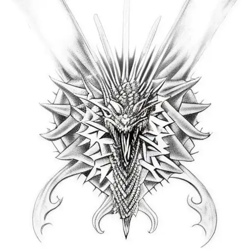 A Game Of Thrones Inspired Tattoo Of A Vampire With Dragon Wings