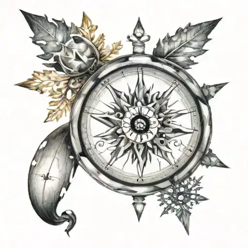 Snowflake And Compass