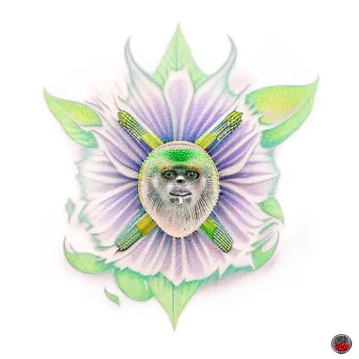 Ricinus Tattoo With Color