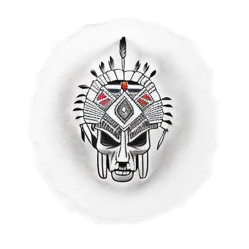 Headress Down To The Feet Native American