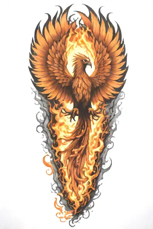 Phoenix Rising In Flames Carrying Weights