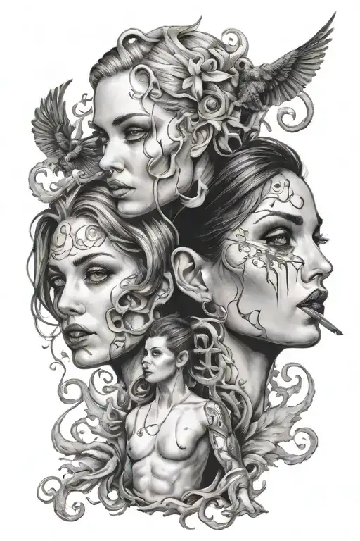 Dually Of Good And Evil And Consumerism Girl