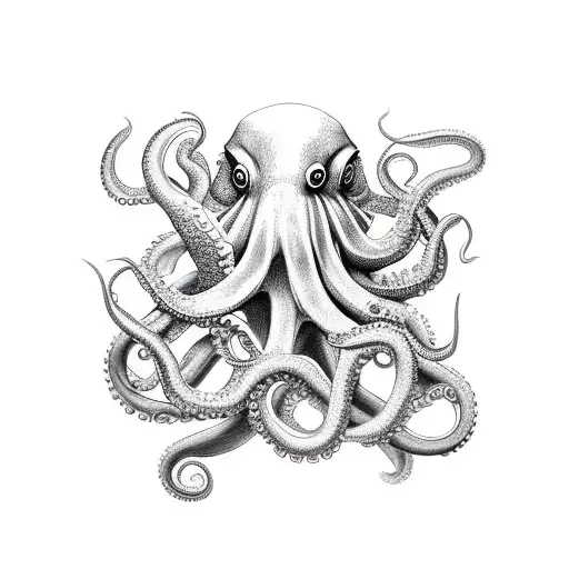 Abstract Surreal Realism Octopus