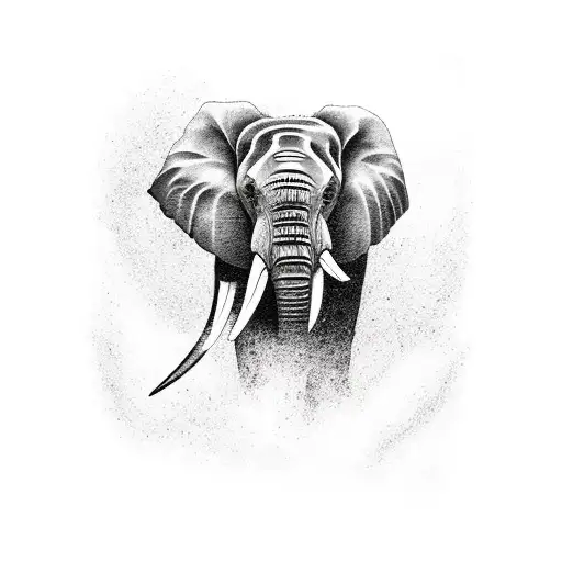 Create A Realistic Portrait Of An Elephant With The Sunset