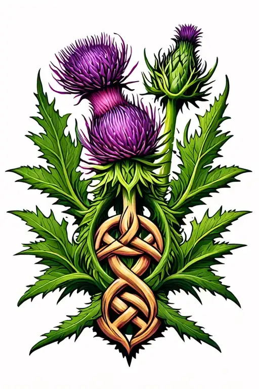 Scottish Thistle Celtic Knot