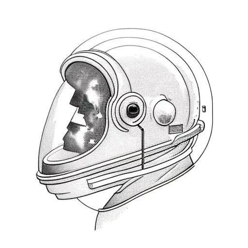 Astronaut With Earth Reflection On His Helmet