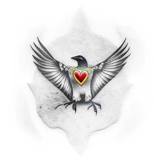 Crow Sitting On Top Of A Tombstone