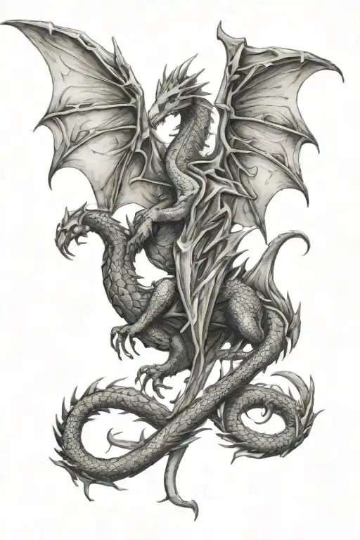 Dragon Wings Open Large