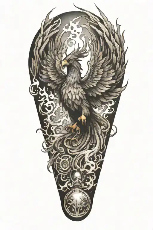 Phoenix Rising In Flames Carrying Weights