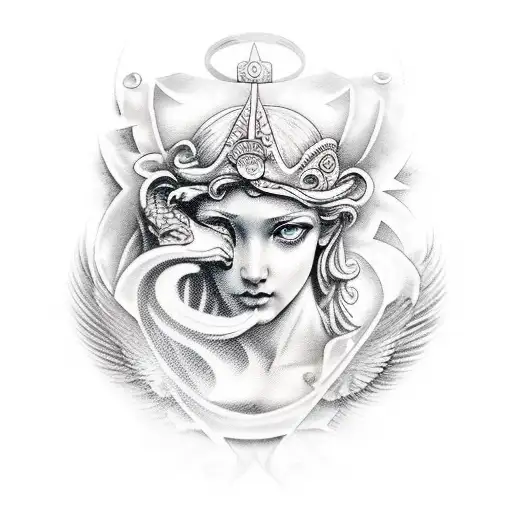 Combine Elements Of Greek Mythology With Nature To Create A Unique Tattoo Design