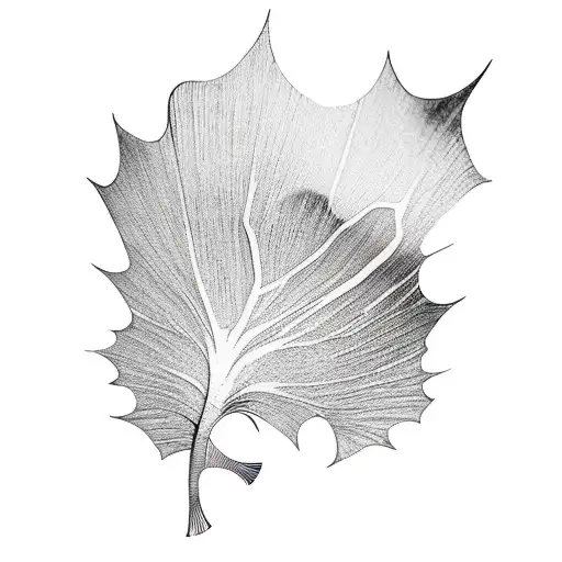 Tattoo Of Falling Ginkgo Leaves With Gold Line Twisting Around