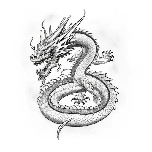 Dragon With Anime Characters