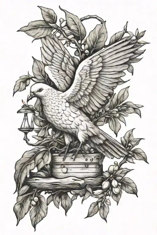 Dove With Olive Branch With Noah's Ark Survival Evolved