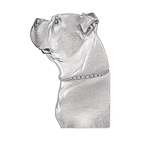 A Pit Bull Dog Ears Cropped