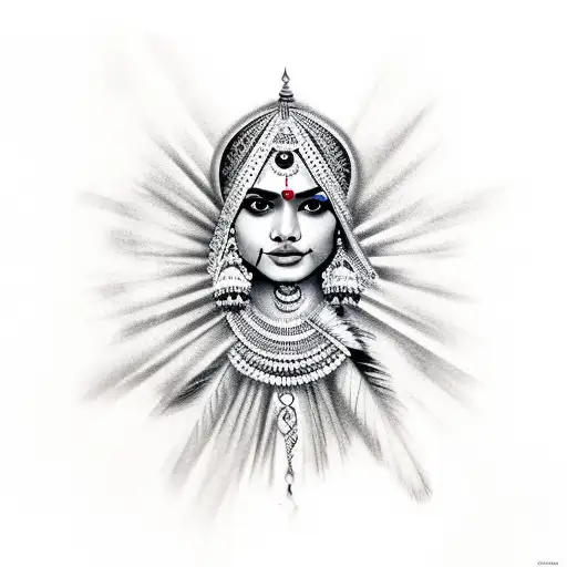 Indian Theme Female Face