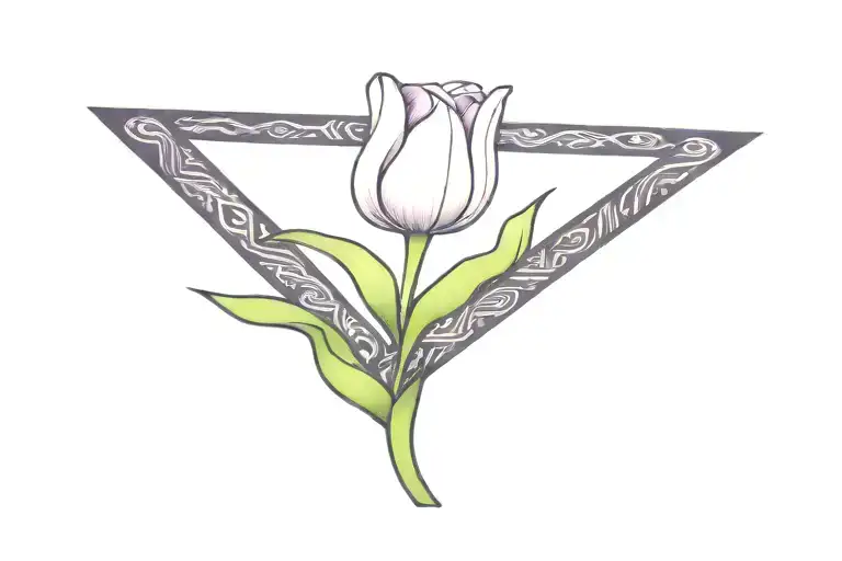 Purple Tulips With Neon