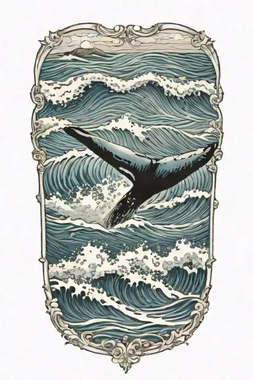 Whale Tail Ocean Waves Hawaii