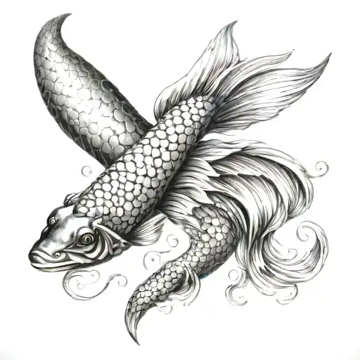 Mermaid Scales On Leg