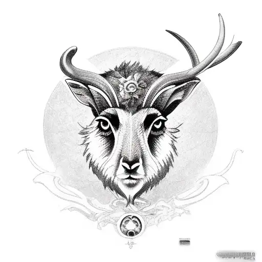 A Sardinian Mouflon Surrounded By Symbols Of Animal Rights And World Cultures
