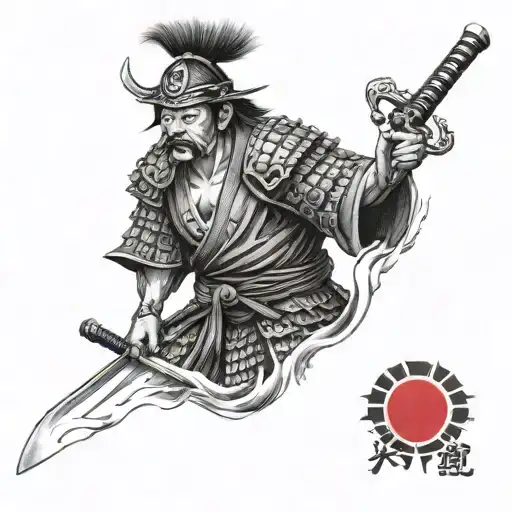 Japanse Warrior With Sword