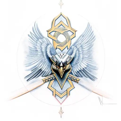 Valkyrie Portrait With Raven