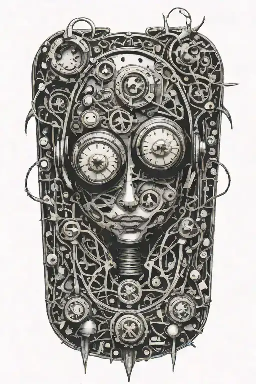 Black Buttons And Needles From The Movie Coraline Sewn Into The Skin