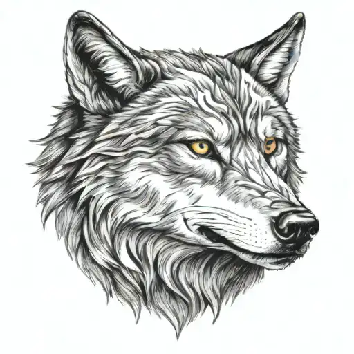 Lone Wolf Majenta Eyes Looking Norse Mythology