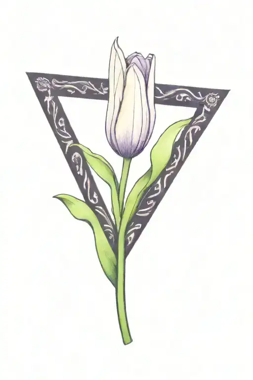 Purple Tulips With Neon