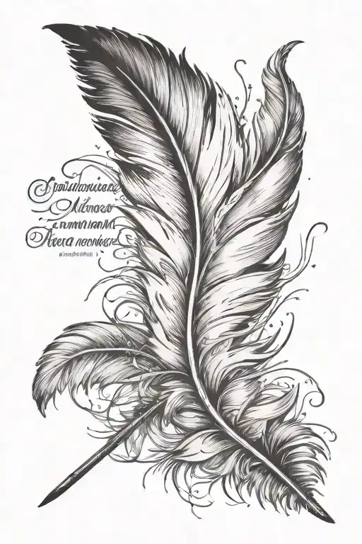 Feather And A Life Motto