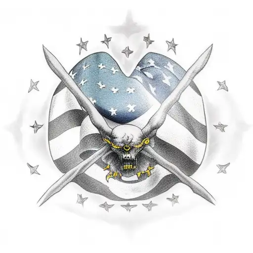 American Flag Good Versus Evil