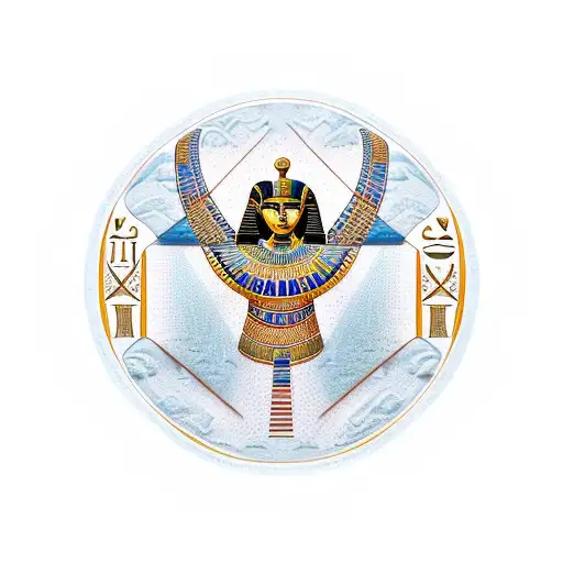 Ancient Egyptian Hieroglyphics Mixed With Modern Symbols Representing Teaching