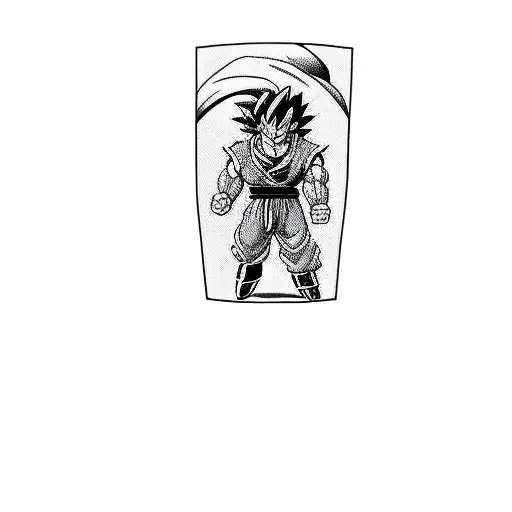 A Dragon Ball Character Goku Fighting
