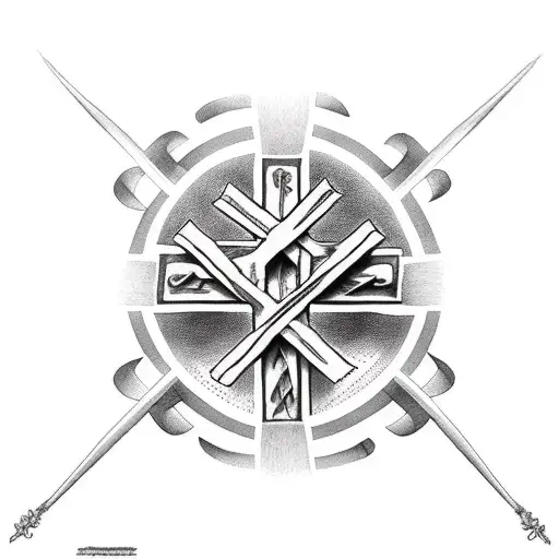 3 Crosses With Bible Verse In The Middle