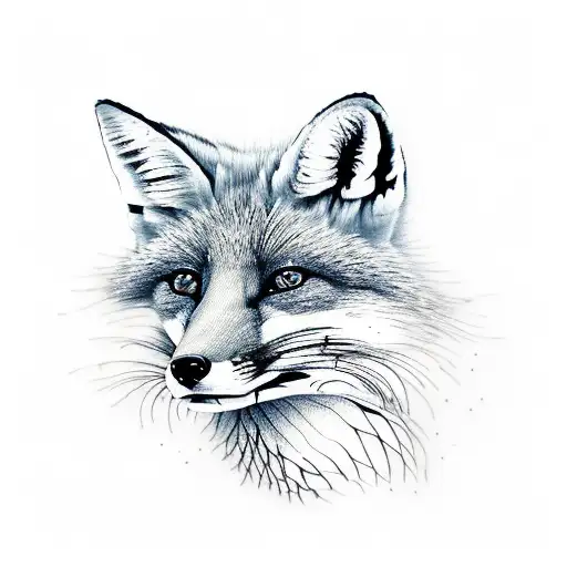 Fox In Fire And Flowers