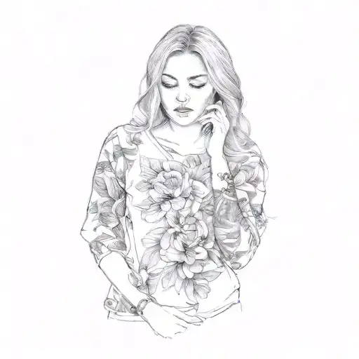 A Woman In A Floral Top