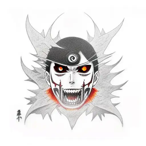 Itachi Crow With Sharingan With Tokyo Ghoul Rose In His Mouthjojo Bizarre Adventure Amenintator Sign