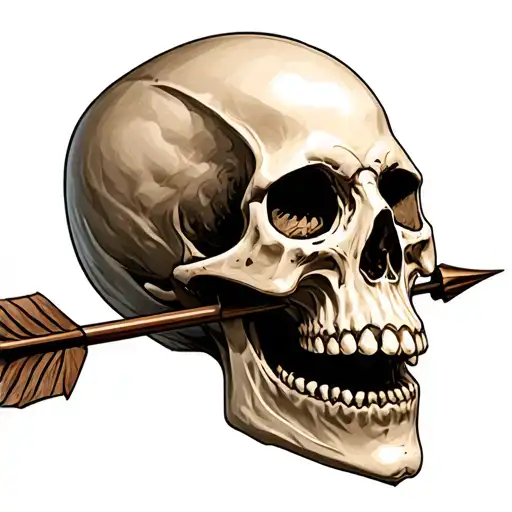 Skull With Arrow Realism