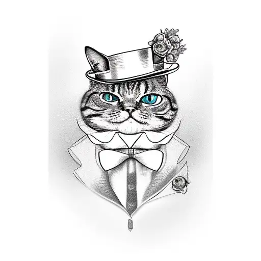 Rich Cat With Top Hat