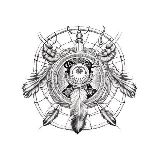 Dream Catcher Pistol And Scorpio Sign