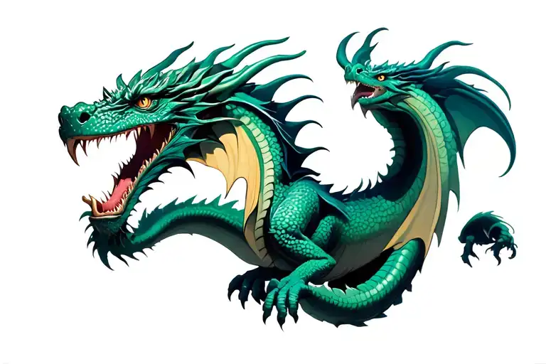 Realistic Dragon Emerging Stronger